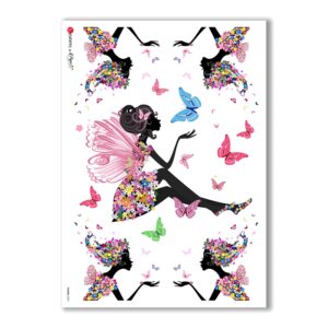FAIRIES-0053. Papel de Arroz hadas para decoupage.