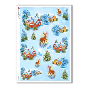 CHRISTMAS-0134. Papel de Arroz Navidad para decoupage.