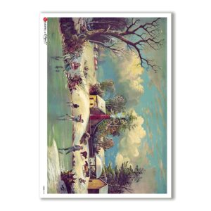 VIEWS-0143. Papel de Arroz paisajes para decoupage.