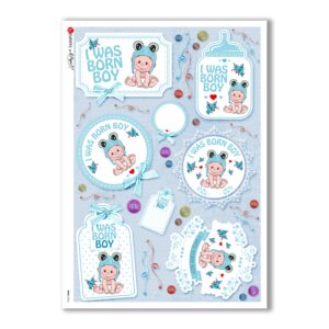 BABY-0066. Papel de Arroz niños para decoupage