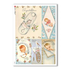 BABY-0070. Papel de Arroz niños para decoupage