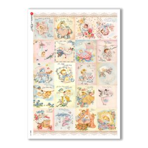 BABY-0072. Papel de Arroz niños para decoupage