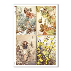 FAIRIES-0057. Papel de Arroz hadas para decoupage.