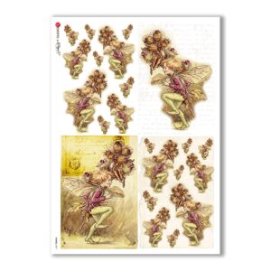 FAIRIES-0059. Papel de Arroz hadas para decoupage.