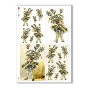 FAIRIES-0060. Papel de Arroz hadas para decoupage.