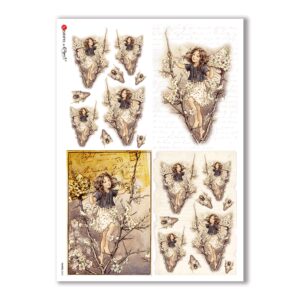 FAIRIES-0062. Papel de Arroz hadas para decoupage.