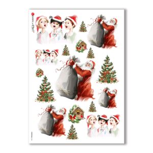 CHRISTMAS-0144. Papel de Arroz Navidad para decoupage.