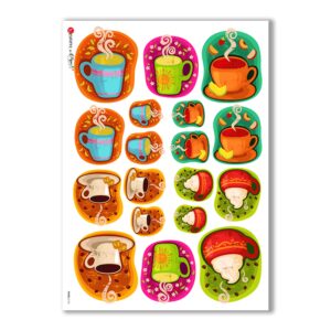 FOOD-0124. Papel de Arroz comida para decoupage.