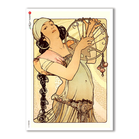 NOUVEAU-0015. Papel de Arroz art nouveau para decoupage.