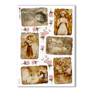 OLD-PHOTOS-0087. Papel de Arroz victoriano para decoupage.