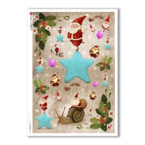 CHRISTMAS-0155. Papel de Arroz Navidad para decoupage.