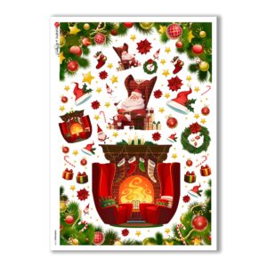 CHRISTMAS-0159. Papel de Arroz Navidad para decoupage.