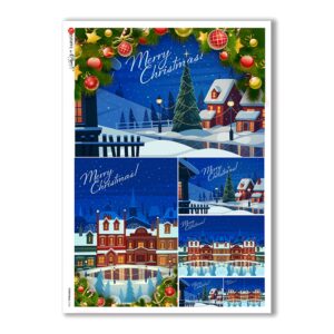 CHRISTMAS-0160. Papel de Arroz Navidad para decoupage.