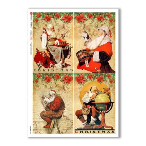 CHRISTMAS-0306. Papel de Arroz Navidad victoriano para decoupage.