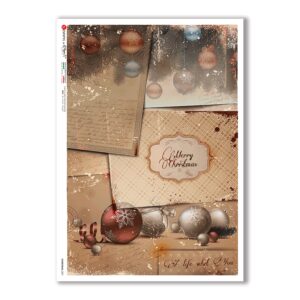 CHRISTMAS-0308. Papel de Arroz victoriana Navidad victoriano para decoupage.