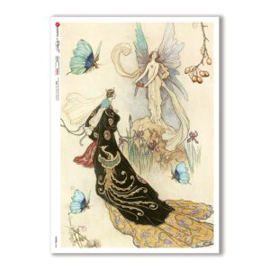 FAIRIES-0066. Papel de Arroz hadas para decoupage.