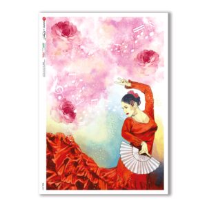 FOLK-0082. Papel de Arroz étnico para decoupage.