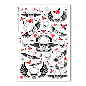 SKULL-0009. Papel de Arroz cráneos para decoupage.