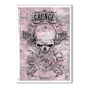 SKULL-0010. Papel de Arroz cráneos para decoupage.