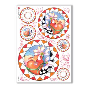 FLOWERS-0072. Papel de Arroz flores para decoupage.