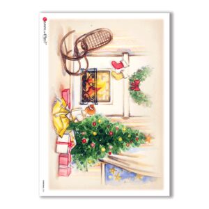 CHRISTMAS-0136. Papel de Arroz Navidad para decoupage.