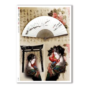 FOLK-0087. Papel de Arroz étnico para decoupage.