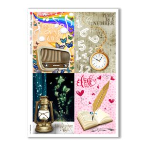 OLD OBJECTS-0016. Papel de Arroz objetos antiguos para decoupage.