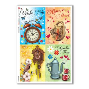 OLD OBJECTS-0017. Papel de Arroz objetos antiguos para decoupage.