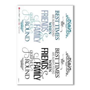 PHRASES-0031-UK. Papel de Arroz frases para decoupage.