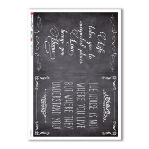 PHRASES-0032-UK. Papel de Arroz frases para decoupage.