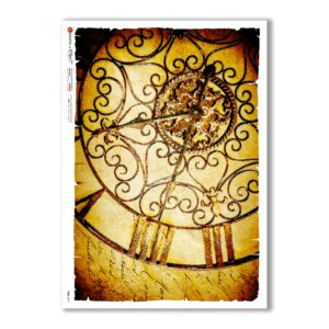 TIME-0019. Papel de Arroz relojes para decoupage.