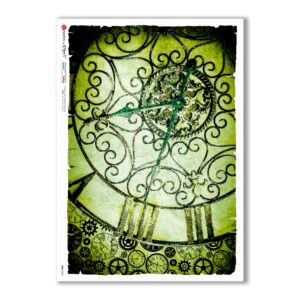 TIME-0020. Papel de Arroz relojes para decoupage.