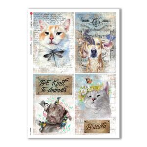 ANIMALS-0159. Papel de Arroz animales para decoupage.