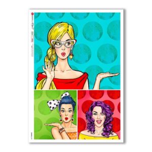 COMICS-0027. Papel de Arroz comics para decoupage.