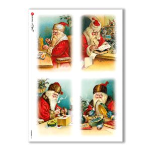 CHRISTMAS-0211. Papel de Arroz Navidad victoriano para decoupage.