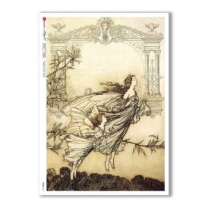 FAIRIES-0073. Papel de Arroz hadas para decoupage.