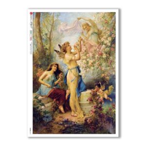 FAIRIES-0074. Papel de Arroz hadas para decoupage.