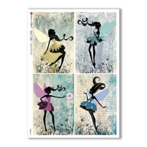 FAIRIES-0075. Papel de Arroz hadas para decoupage.