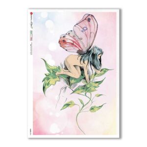 FAIRIES-0076. Papel de Arroz hadas para decoupage.