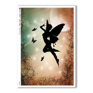 FAIRIES-0077. Papel de Arroz hadas para decoupage.