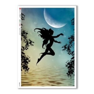 FAIRIES-0078. Papel de Arroz hadas para decoupage.