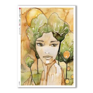 FAIRIES-0079. Papel de Arroz hadas para decoupage.