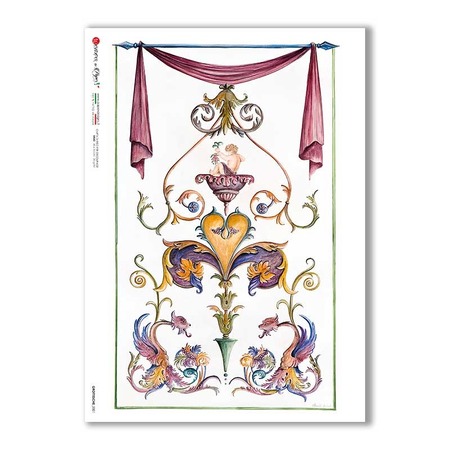 GROTTESCHE-0001. Papel de Arroz grotesca para decoupage.