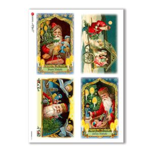 CHRISTMAS-0216. Papel de Arroz Navidad victoriano para decoupage.