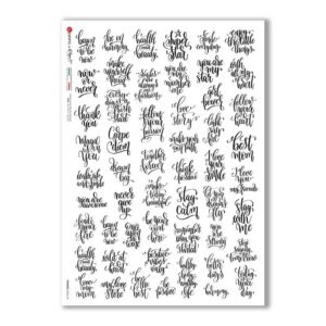 PHRASES-0034-UK. Papel de Arroz frases para decoupage.