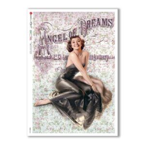 PINUP-0025. Papel de Arroz pin-up para decoupage.