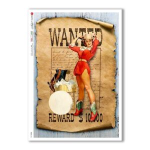 PINUP-0026. Papel de Arroz pin-up para decoupage.