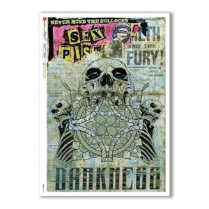SKULL-0013. Papel de Arroz cráneos para decoupage.