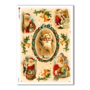 CHRISTMAS-0223. Papel de Arroz Navidad victoriano para decoupage.
