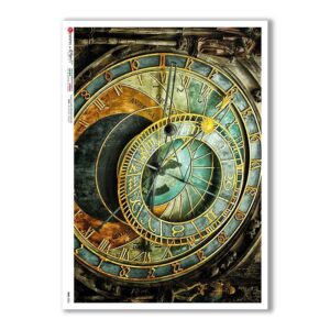 TIME-0023. Papel de Arroz relojes para decoupage.